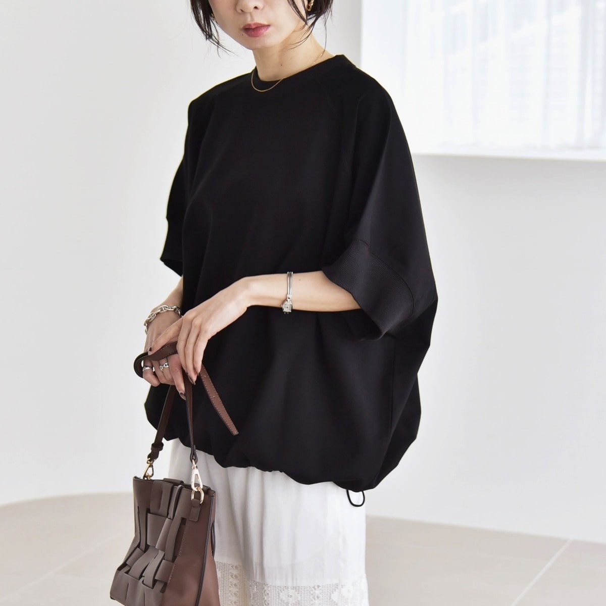 quaranciel:〈洗濯機可能〉カノコ スキッパー デザイン ワイド