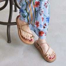 《一部追加予約》quaranciel: メタル サムリング ストラップ プラットフォーム サンダル