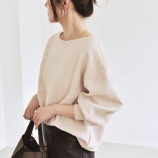 《予約》quaranciel:〈洗濯機可能〉ポリエステル ベロア リブ コクーン コンパクト プルオ