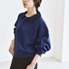 《予約》quaranciel:〈洗濯機可能〉ポンチ ロゴ ラガー スウェット