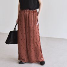 《予約》quaranciel:〈手洗い可能〉モノグラム ドット リラックス ワイド パンツ
