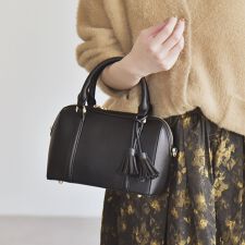 quaranciel: 2way タッセル チャーム ミニ ボストン バッグ