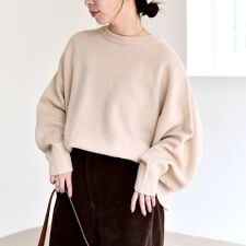 quaranciel:〈手洗い可能〉AQUA カシミヤ ミックス ドルマン ニット 25AW