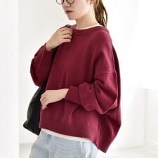 quaranciel:〈手洗い可能〉AQUA カシミヤ ミックス ドルマン ニット 25AW