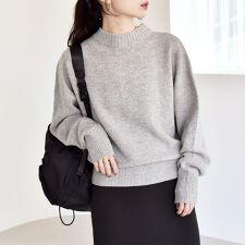 《一部追加予約》quaranciel: AQUA カシミヤ ミックス 2way ハイネック カーディ