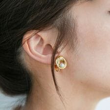 quaranciel: ツイスト イミテーション パール イヤリング