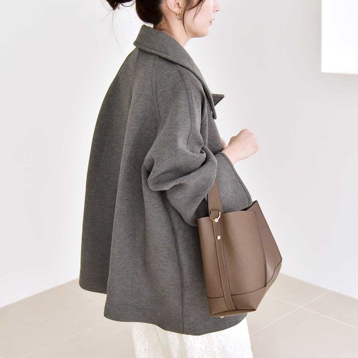 ♦︎TICCA ♦︎リバーシブルステンカラーショートコート TICCA / ティッカ】リバーシブルステンカラーショートコート