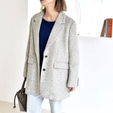 quaranciel: スライバー オーバー テーラード ジャケット コート