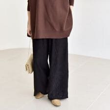 《予約》quaranciel:〈洗濯機可能〉フラワー レース ワイド パンツ