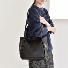 quaranciel: A4 メタルハンドル 2way スクエア トートバッグ