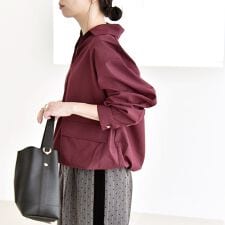 quaranciel:〈洗濯機可能〉ポケット ドロスト スキッパー プルオーバー シャツ