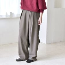 quaranciel:〈洗濯機可能〉ウォーム タック バレル イージー パンツ