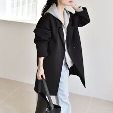 quaranciel:〈手洗い可能〉ジャージー テーラード ジャケット コート