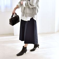 quaranciel:〈洗濯機可能〉タック Aライン ハーフ パンツ