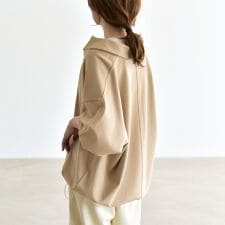 《一部追加予約》quaranciel:〈洗濯機可能〉ライト ポンチ ドロスト ポロ プルオーバー