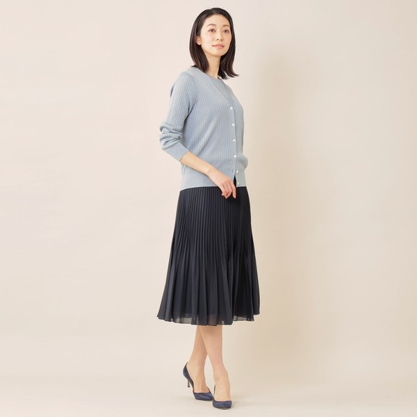 DRESS KNIT」100%シルクハイゲージニットカーディガン【ウォッシャブル