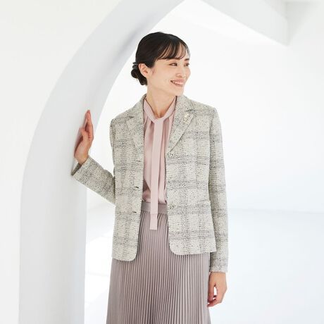 Precious 掲載】ノットダブルジャカード ジャケット（セットアップ  
