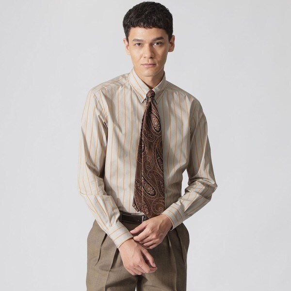 PaulStuart ポールスチュアート シャツ ブラウス 絹 シルク 洗える PaulStuart ポールスチュアート シャツ ブラウス 絹 シルク 洗える