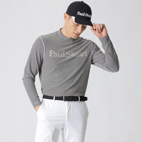 GOLF】レーヨンミックスナイロンストレッチモックネックカットソー/T