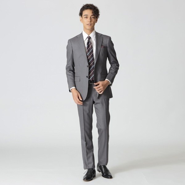 Paul Stuart グレージュスーツ GLOBAL×EASTGATE MODEL】ウールブレンドミニバーズアイスーツ