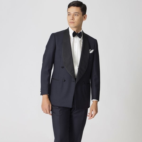 ネイビーシャークスキンスーツ | ブラックレーベル・クレスト