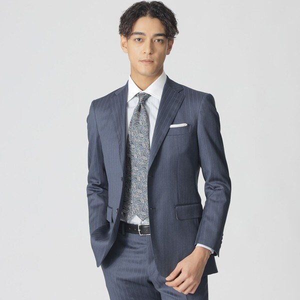EASTGATE MODEL」 ライトグレーストライプ柄スーツ | ポール