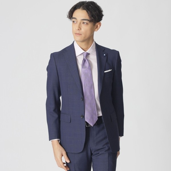 MIYUKI TOPグレーシャドーグレンチェックスリーピーススーツ