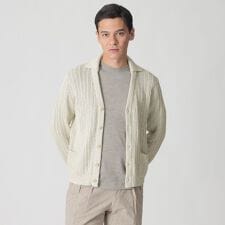 【数量限定】「COLLECTION LINE」スキッパーVネック ニットカーディガン