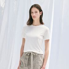 【Precious掲載】【ウォッシャブル/接触冷感】MOFニットＴシャツ