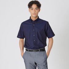 【高通気/クールビズ】シャンブレーメッシュ半袖シャツ | ポール・スチュアート(Paul Stuart)