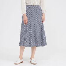 【ウォッシャブル】幾何学プリントジャガード　スカート