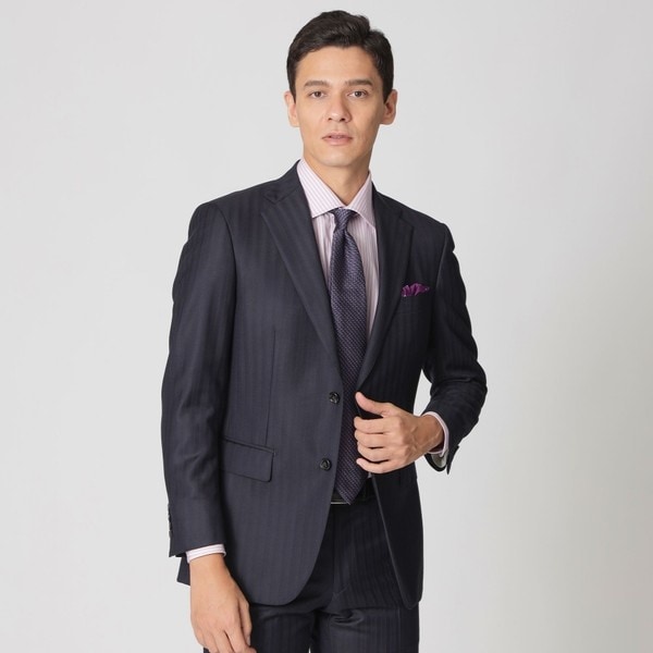 EASTGATE MODEL」 ライトグレーストライプ柄スーツ | ポール