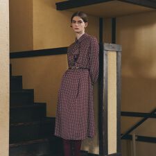 【Nikkei magazine掲載】【ウォッシャブル】ラインドット　ワンピース