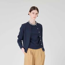 【Nikkei magazine掲載】【ウォッシャブル】ビジューニット　カーディガン