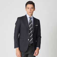 【QUITESSENTIAL】2/1ツイル　シングル2ボタンブレザー