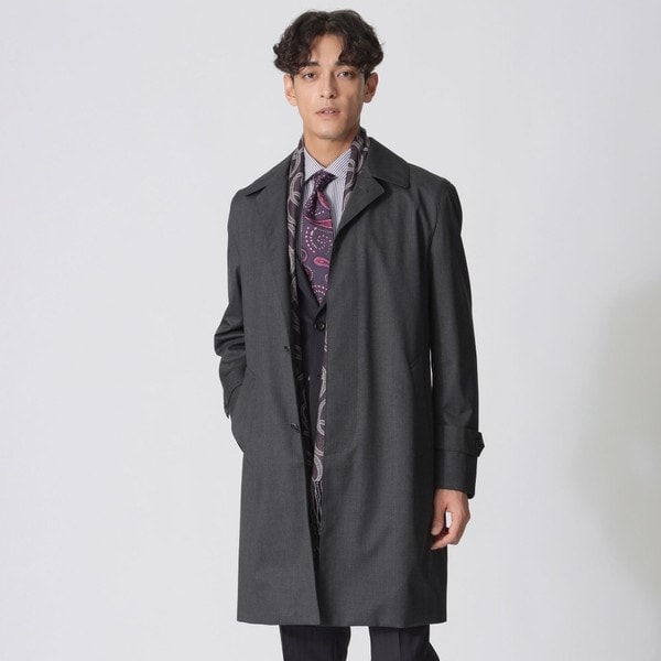 Paul Stuartポールスチュアート カシミヤ混 スタンドカラーコート 送料無料】【Nikkei magazine掲載】カシミヤ混