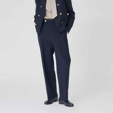 【Nikkei magazine/eclat掲載】【防しわ性】ダブルクロスストレッチ　パンツ