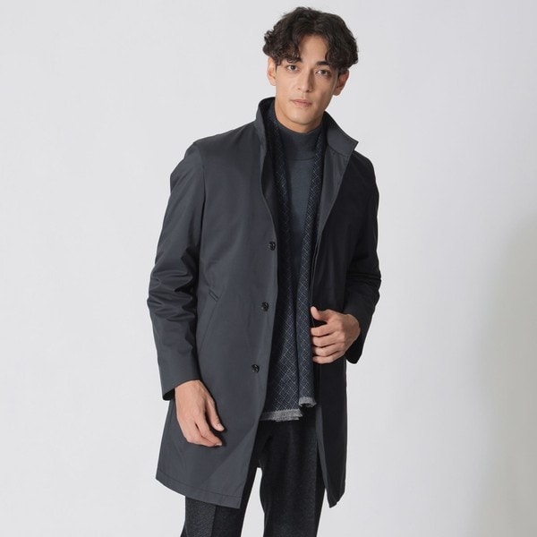 新品同様✨　マッキントッシュ　ロンドン　スタンドカラー　コート　ダークグレー MACKINTOSH】【RAINTEC SKYE STAND COLLAR COAT/レインテック