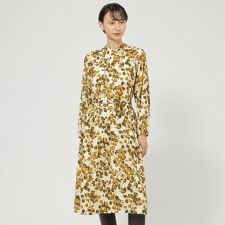 【ウォッシャブル】グラデーションフラワー　ワンピース