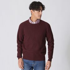 ダイヤ柄クルーネックセーター