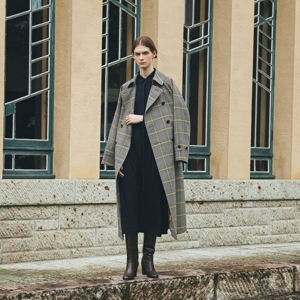 Paul Stuart ポールスチュアート　ウールモヘアチェックコート トラッドチェック コート(コート)｜Paul Stuart(ポール・スチュアート