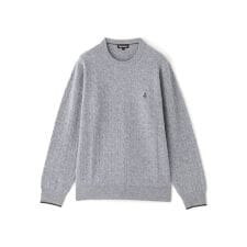 【WEB・一部店舗限定】ミニケーブル柄クルーネックセーター