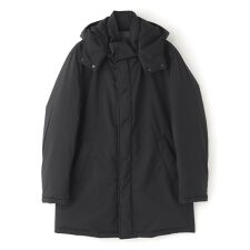 【はっ水/透湿性/防風】【BLACK OF BLACKs】スタンドカラーダウンコート