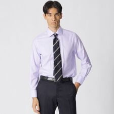 シャドウパケ柄　セミワイドカラードレスシャツ