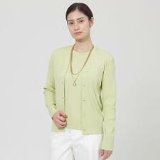 【ウォッシャブル】ヴィスコースストレッチ　カーディガン