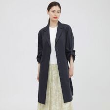 【ウォッシャブル/はっ水/防しわ性】ダブルシレーソロタフタ　コート