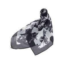 【ウォッシャブル】シアーフラワースカーフ