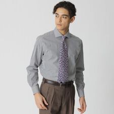 【COLLECTION LINE】セミスプレッドカラーロンドンストライプドレスシャツ