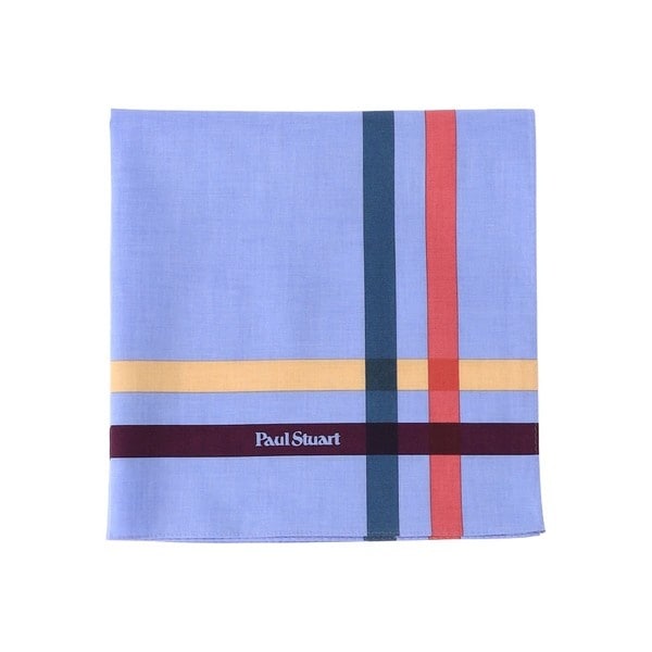 カラーラインプリントハンカチ