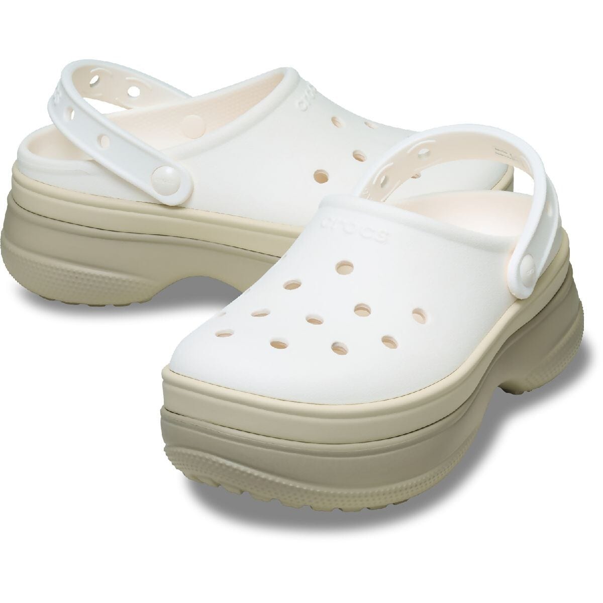 [}C]crocs/NbNX/Classic Stacked Clog/NVbN X^bNh NbO/NbNXicrocsj 0WV(Chalk)